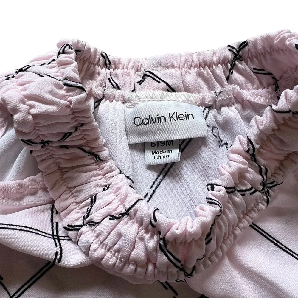 Calvin Klein Baby Pink Striped Halter Top | 6-9M
